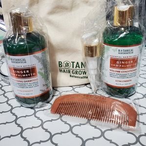 Botanical hair growth shampoo conditioner and comb set .